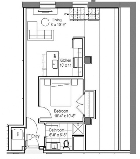 GW 004 Floor Plan at The Georgian Apartments, Missouri, 63104